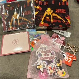 Taylor Swift Life of a Showgirl Bundle ~ Album CD, Bag Charms/Key Chains & more
